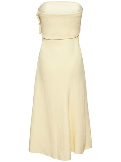 Bite Studios: Strapless flared midi dress
