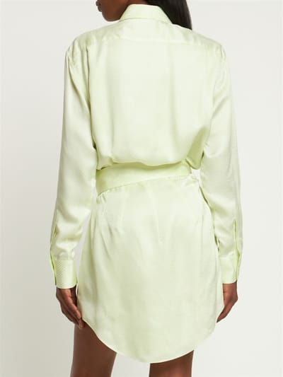Brandon Maxwell: Jacquard belted shirt dress