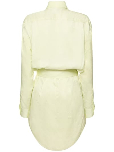 Brandon Maxwell: Jacquard belted shirt dress