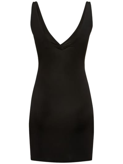 Louisa Ballou: Vestido corto de punto drapeado