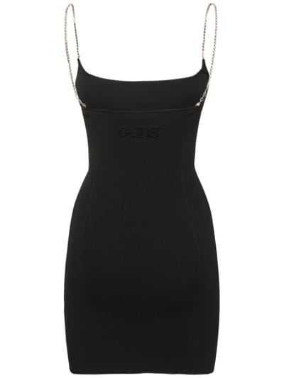 GCDS: Ribbed knit mini dress with cut-out