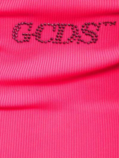 GCDS: Ribbed knit mini dress with cut-out
