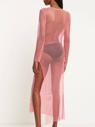 Leslie Amon: Long mesh dress with crystals