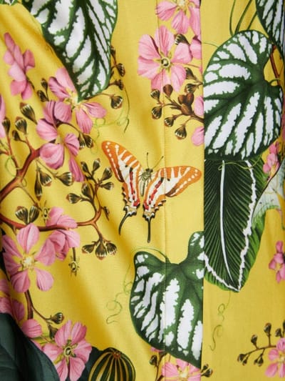 Oscar De La Renta: Vestido camisero midi estampado
