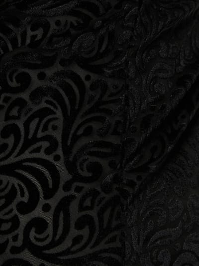Musier Paris: Vestido midi de terciopelo devoré