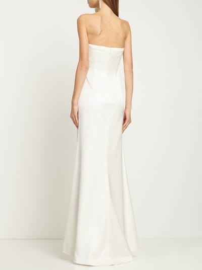 Roland Mouret: Satin strapless gown with bustier