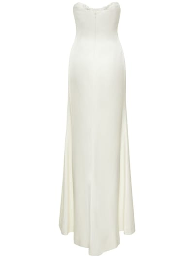 Roland Mouret: Satin strapless gown with bustier