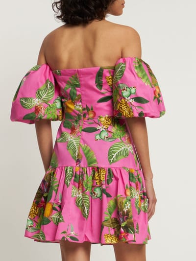 Borgo De Nor: Cotton mini dress with puff sleeves