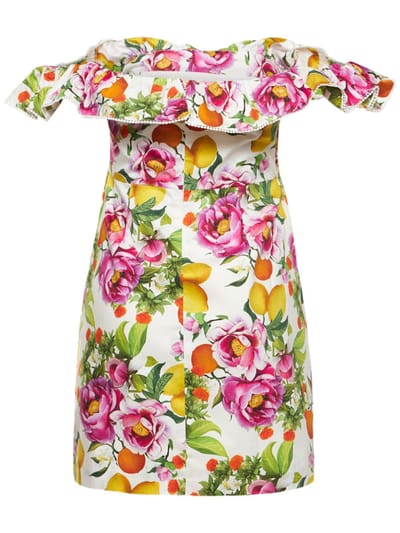 Borgo De Nor: Robe courte en coton à volants