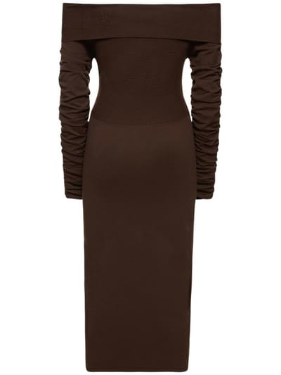 The Garment: Schulterfreies Midi-Strickkleid