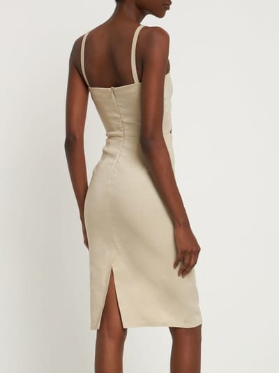 Anemos: Linen sheath dress with cut-out