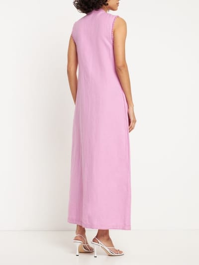 Maria de la Orden: Besticktes Kleid aus Baumwoll-Leinen