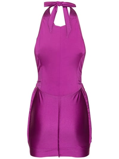 Sami Miro Vintage: Robe courte dos nu à coutures apparentes