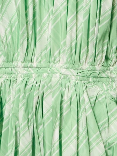 Jil Sander: Vestido de cuadros con mangas abullonadas
