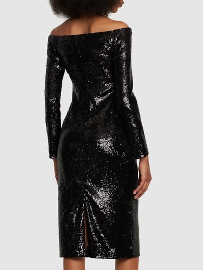 Gauchere: Robe midi à sequins
