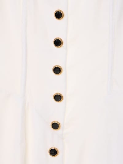 Alessandra Rich: Midikleid mit Saum aus Federn