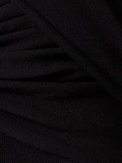 Giambattista Valli: 扭曲领子针织粘胶纤维迷笛连衣裙