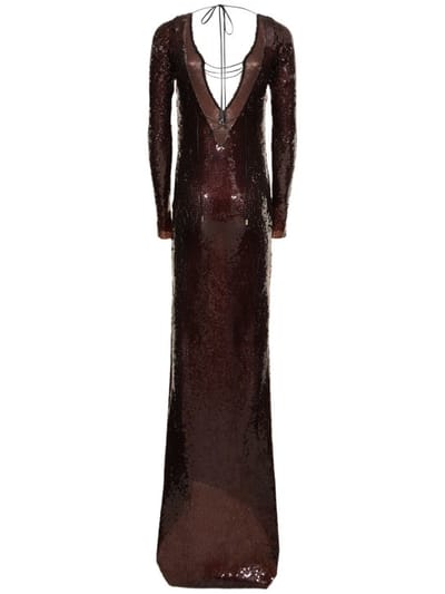 16arlington: Sequined maxi dress