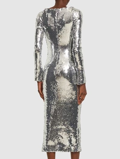 16arlington: Sequined midi dress with cutout