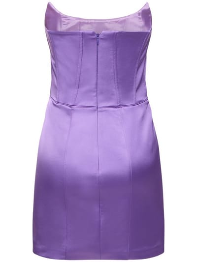 Giuseppe Di Morabito: Stretch satin corset mini dress