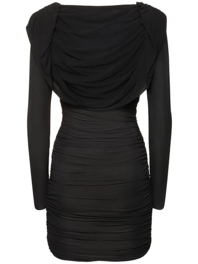 Giuseppe Di Morabito: Draped hooded mini dress