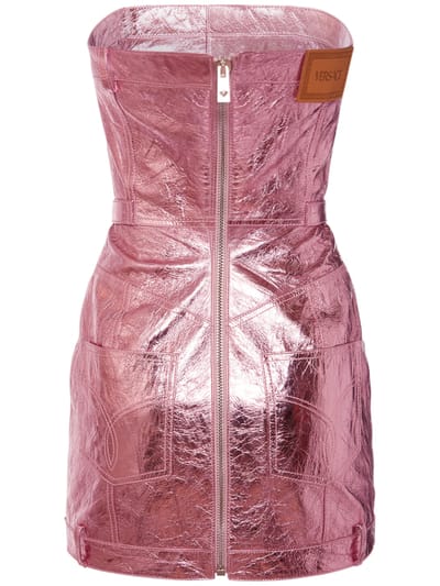 Versace: Short dress with heart neckline