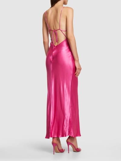 Bec + Bridge: Abito lungo in raso con cut-out