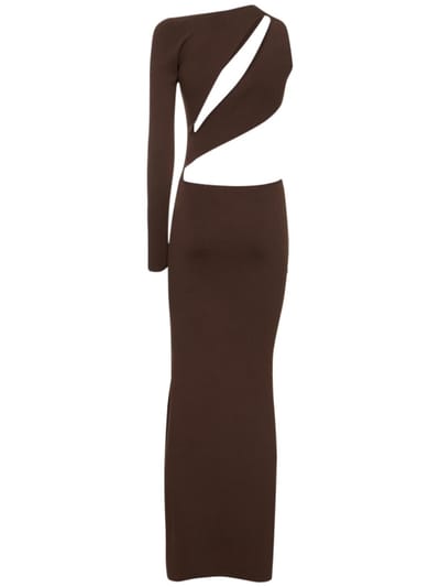 Aya Muse: Ribbed knit maxi dress with cut-outs