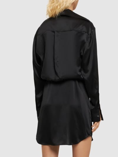 Alexander Wang: Abito a camicia in raso di seta