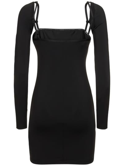 Alexander Wang: Minivestido en punto elástico con aberturas