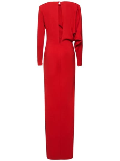 Roland Mouret: Vestito lungo in cady con drappeggio