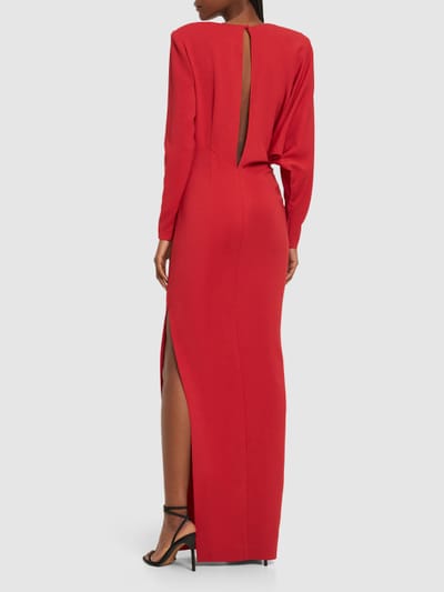 Roland Mouret: Vestito lungo in cady con drappeggio