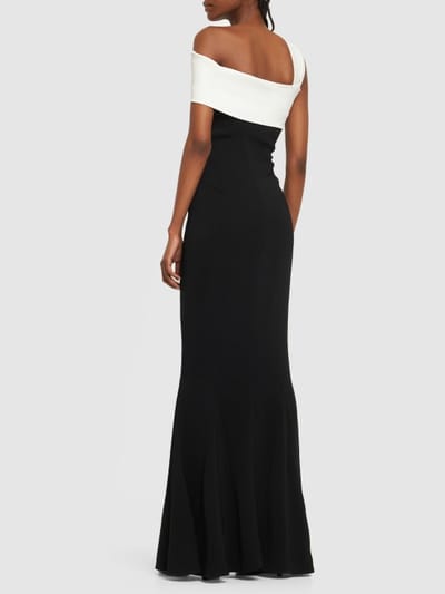 Roland Mouret: 不对称弹力卡迪超长连衣裙