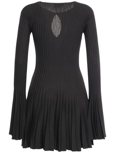 Blumarine: Wool minidress with cut-out detail