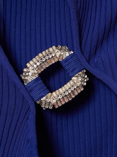 David Koma: Abito lungo asimmetrico con cristalli