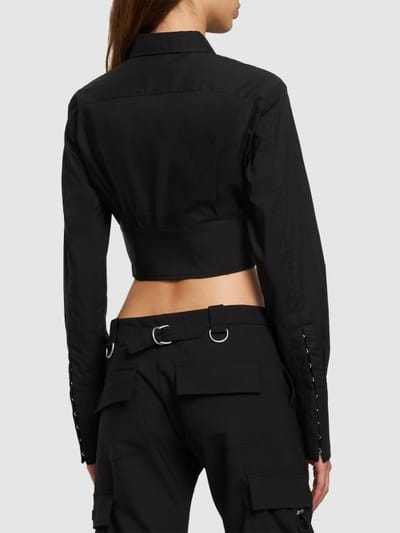 Dion Lee: 混棉府绸短款衬衫