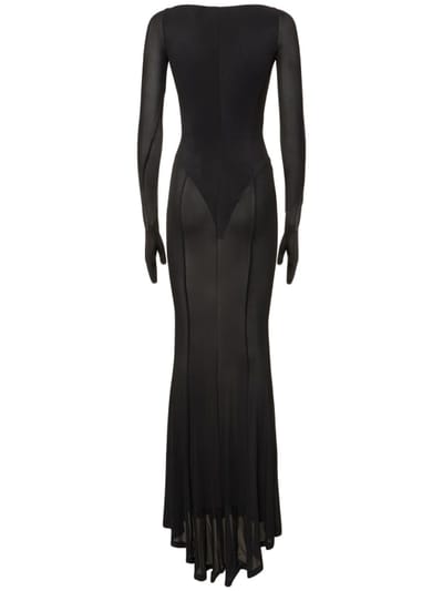 Dion Lee: Long jersey dress with cutout details