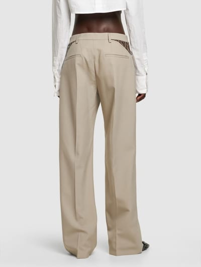 Dion Lee: 中腰羊毛双面布阔腿裤