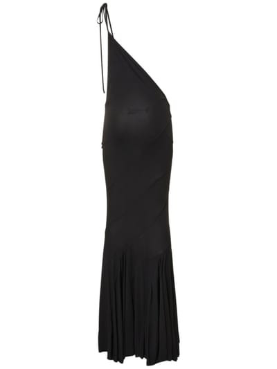 Andreadamo: One-shoulder jersey maxi dress