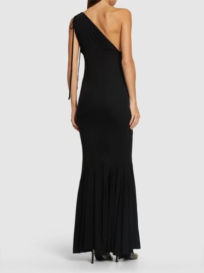 Andreadamo: One-shoulder jersey maxi dress