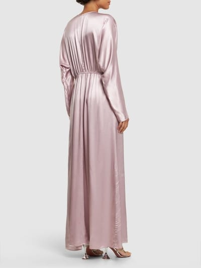 Designers Remix: Vestito lungo in raso con nodo