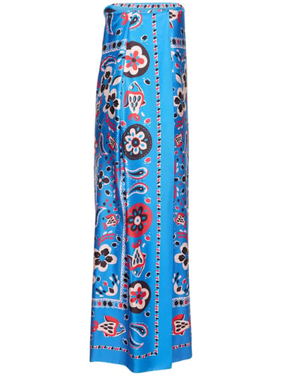 Tory Burch: Vestido largo palabra de honor en seda