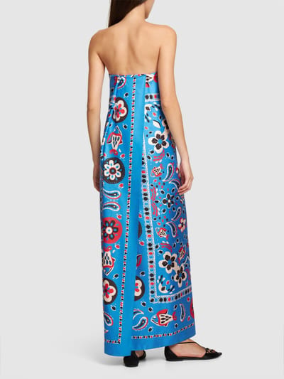 Tory Burch: Vestido largo palabra de honor en seda