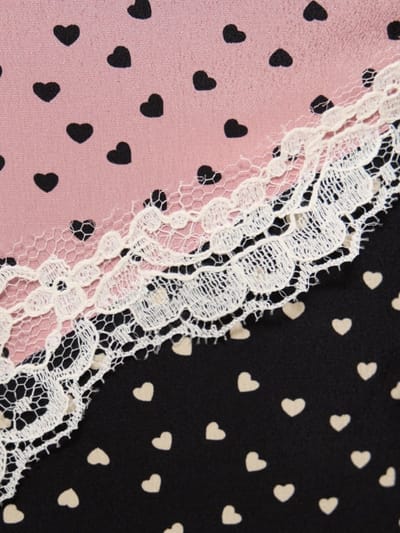 Alessandra Rich: Abito corto monospalla in seta