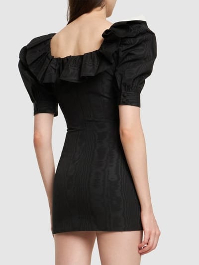 Alessandra Rich: Vestido corto con corsé acordonado