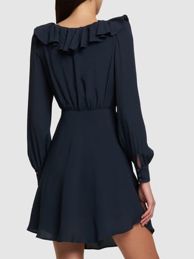 Alessandra Rich: Minivestido acampanado con volantes