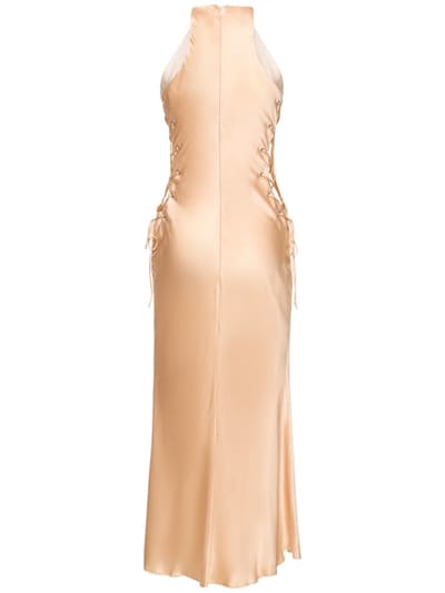Alessandra Rich: Vestido largo de satén de seda
