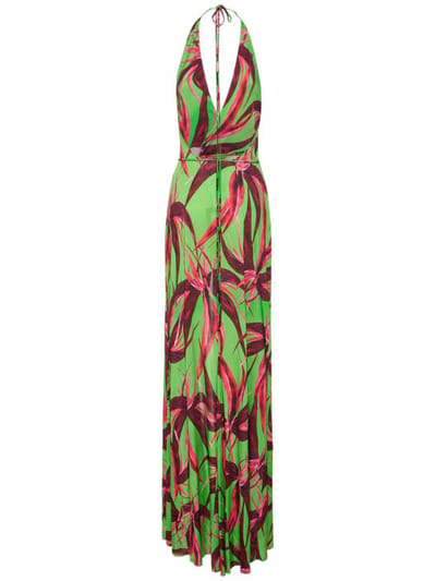 Louisa Ballou: Draped jersey halterneck maxi dress