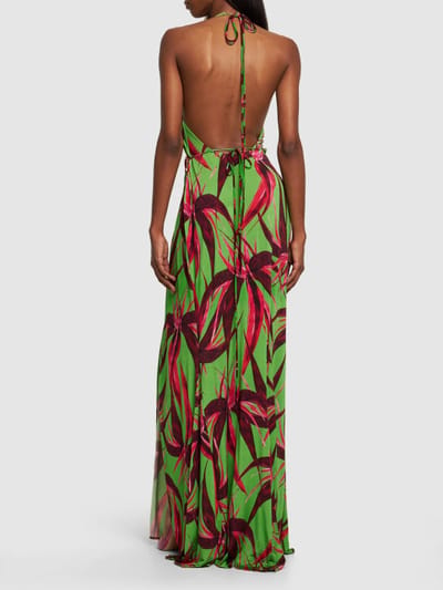Louisa Ballou: Draped jersey halterneck maxi dress