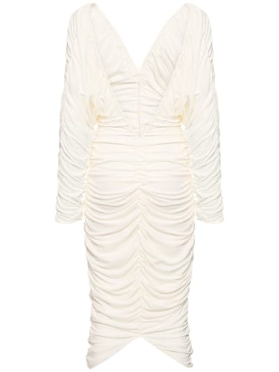 Interior: Midi-Jerseykleid mit Raffungen